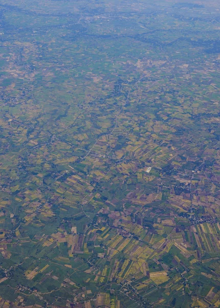 Vista aérea das terras agrícolas — Fotografia de Stock