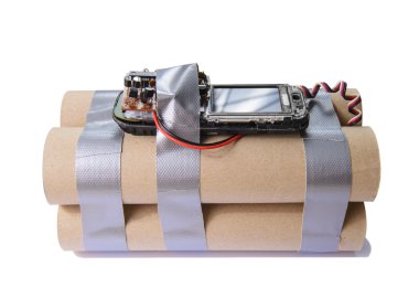 Ev yapımı terörist bomba ile hareket eden telefon
