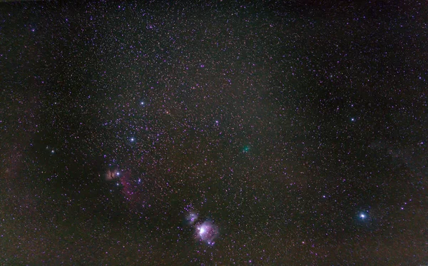 Orion constellation and nebula in the sky