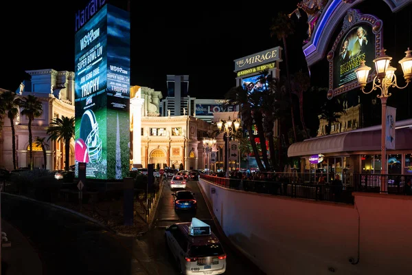 Las Vegas Strip Freemont Lights Party All Night Long — Stock Photo, Image