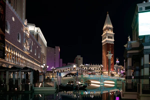 Las Vegas Venetian Casino Hotel Night — Stock Photo, Image