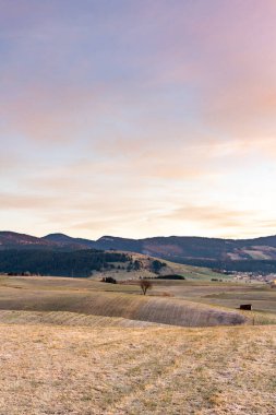 Güneş doğarken Camporovere - Altopiano di Asiago, vicenza