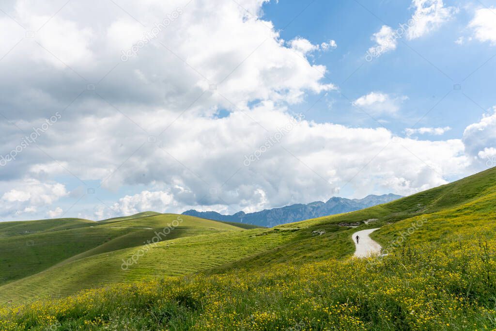 Lessinia landscape in the italian alps