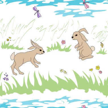 Tavşan ile sorunsuz doku