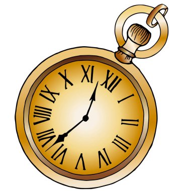 Saat, beyaz arkaplanda izole et, doğrusal çizim, vektör illüstrasyonu