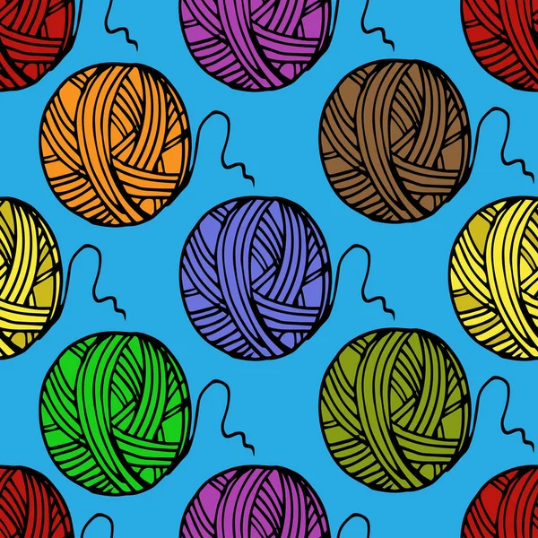 Kusursuz desen, vektör illüstrasyonu, dikiş işi için malzemeler, ipliklerin karışıklığı, duvar kağıdı ve kumaş süsü, ambalaj kağıdı