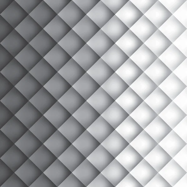 Grey squares background, pattern rhombs, mesh gradient wallpaper, transition from light to dark, vector design background — Stock Vector