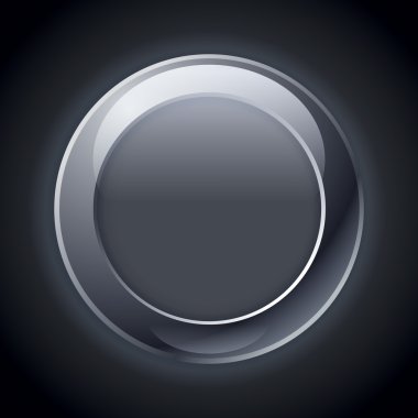 Vektör web boş butonu için ücretsiz simge, siyah parlak düğme, öğeleri proje ve iş tanıtım tasarım