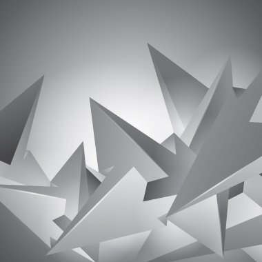 Daha çok şekil, gerçek dışı inşaat, geometrik öğeleri, birçok okları, soyut vektör tasarım kompozisyon size proje için