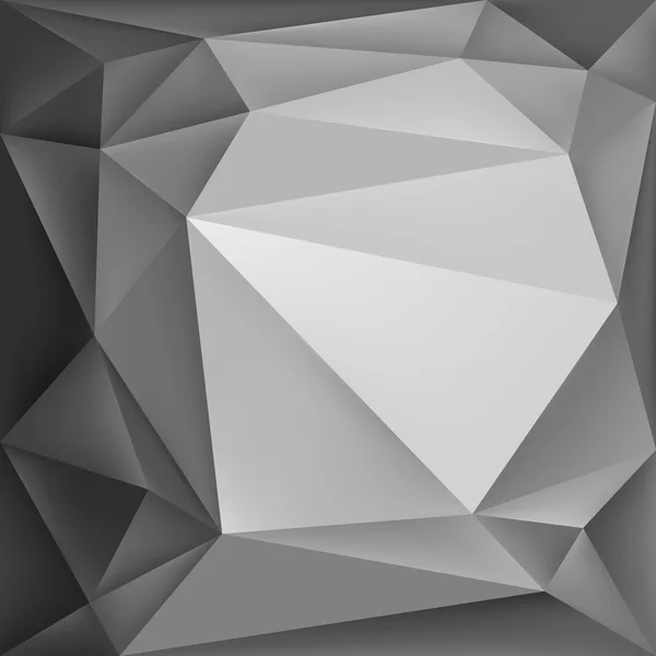 Grijze lage polygoon vormen, driehoeken mozaïek, vector design, creatieve achtergrond, sjablonen ontwerp — Stockvector