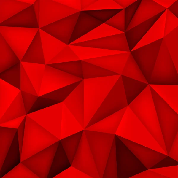 Baixo polígono formas fundo, triângulos em mosaico, design vetorial, fundo criativo, modelos de design, papel de parede vermelho — Vetor de Stock