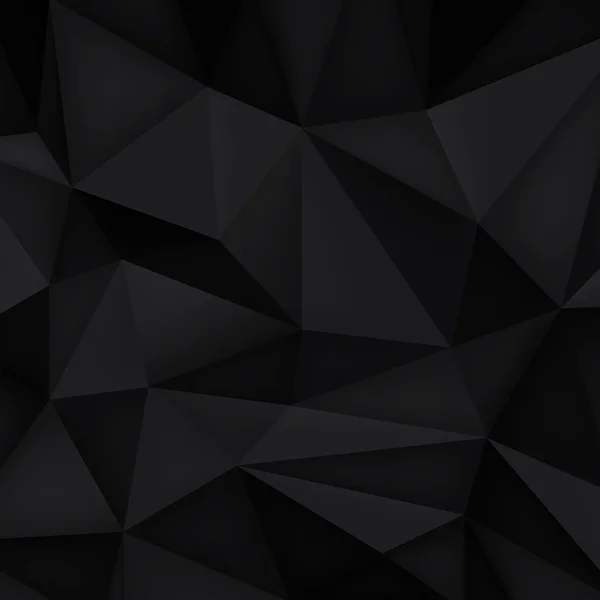 低多边形形状背景，三角形马赛克，矢量设计、 创作背景、 模板设计，黑色的背景 — 图库矢量图片