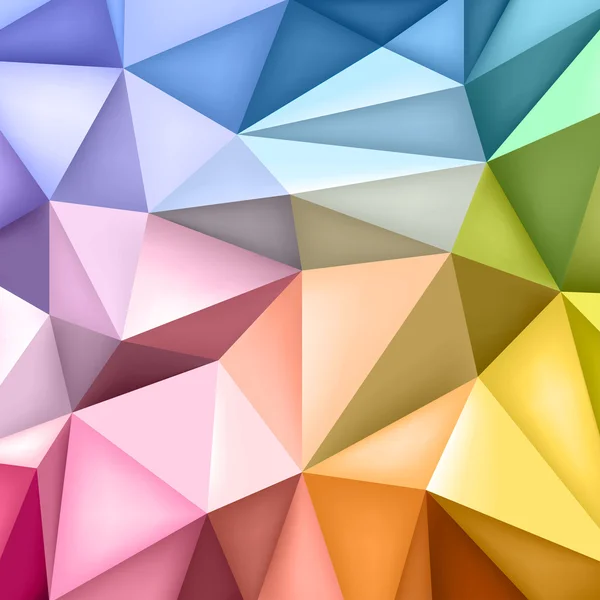 Niedrige Polygonformen Hintergrund, Dreiecke Mosaik, kreativer Hintergrund, Vorlagen-Design, mehrfarbige Tapete, Vektordesign — Stockvektor