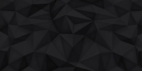 Niedrige Polygonformen Hintergrund, Dreiecke Mosaik, Vektordesign, kreativer Hintergrund, Vorlagen-Design, schwarzer Hintergrund — Stockvektor