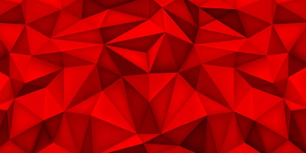 Baixo polígono formas fundo, triângulos em mosaico, design vetorial, fundo criativo, modelos de design, papel de parede vermelho — Vetor de Stock