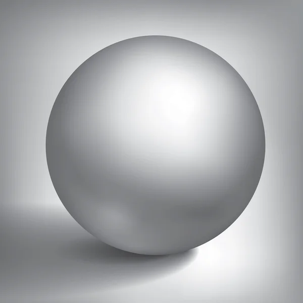 Векторна об'ємна сфера, глянцевий металевий куля, оточуйте об'єкт для вашого дизайну проекту — стоковий вектор