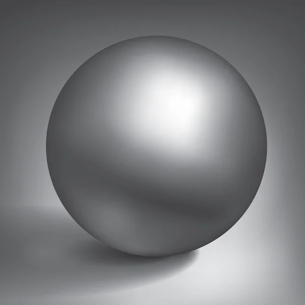 Sphère de volume vectoriel, boule métallique brillante, entourez l'objet pour vous conception de projet — Image vectorielle