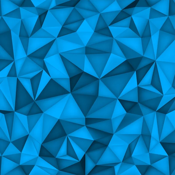 Bajo polígono formas fondo, triángulos mosaico, diseño de vectores, fondo creativo, plantillas de diseño, papel pintado de papel azul — Vector de stock