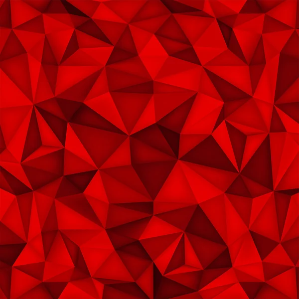 Alacsony-sokszög alakzat háttér, mozaik háromszögek, vector design, kreatív háttér, design sablonok, piros papír tapéta — Stock Vector