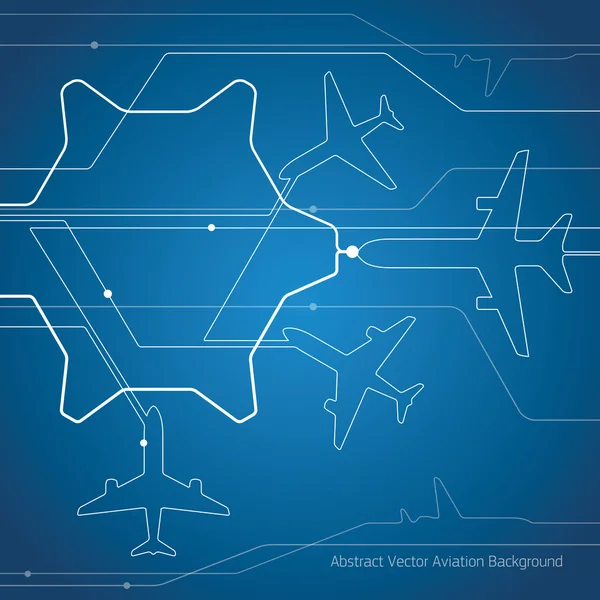 Abstract airplane white lines, vector design lines background, aviation wallpaper — Stock Vector