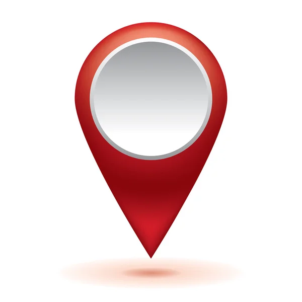 Червоні глянцеві символи точок карти, веб-іконка зі стрілочками, об'єкт сітки, векторний дизайн — стоковий вектор