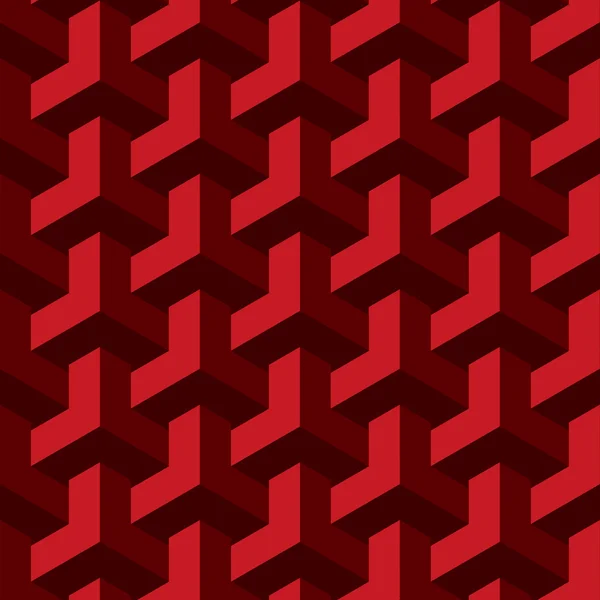 Texture irréelle vectorielle, design abstrait, construction illusoire, fond rouge — Image vectorielle