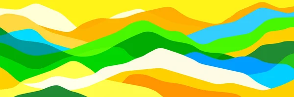 Πολύχρωμα Βουνά Ημιδιαφανή Κύματα Αφηρημένα Σχήματα Γυαλιού Χρώματος Σύγχρονο Υπόβαθρο — Διανυσματικό Αρχείο
