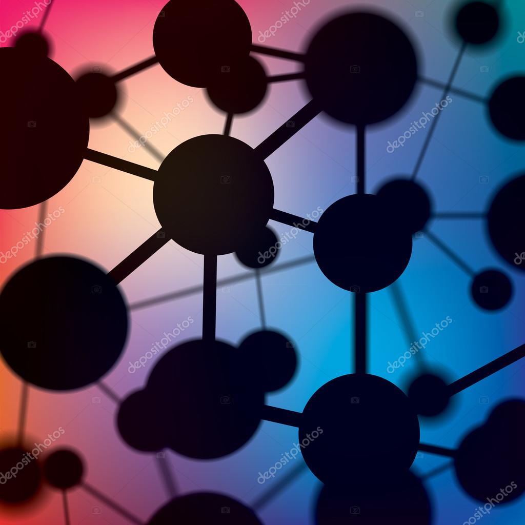 Abstrakter Hintergrund Molekul Mikrokosmos Vektordesign