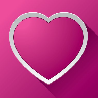 Pembe kalp, vektör tasarımı, en az simgesi