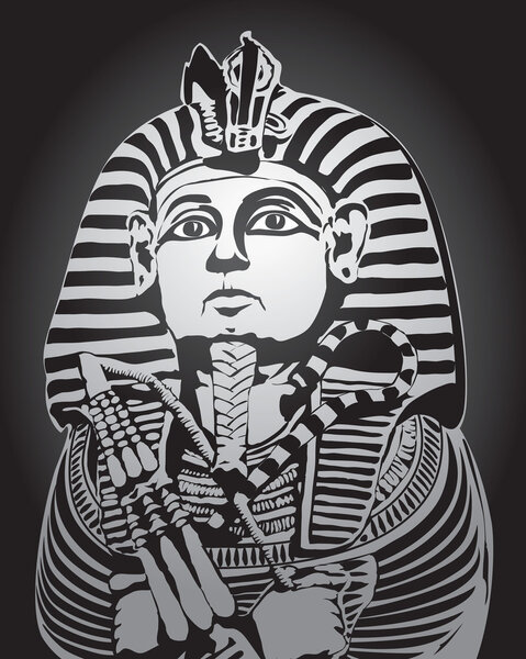 Vector drawing pharaoh, ancient art, ancient Egypt, design