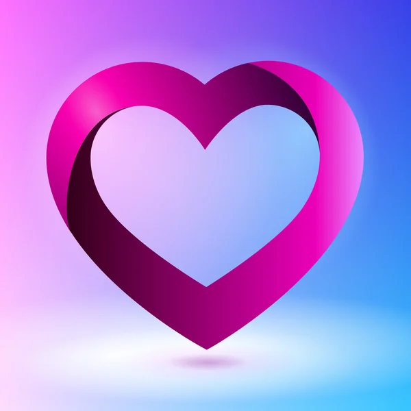 Corazón, tarjeta de San Valentín, San Valentín, imagen de amor, diseño de vectores — Vector de stock
