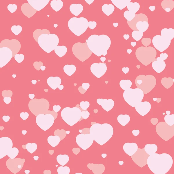 Fondo de amor, Papel pintado de San Valentín, textura del corazón, diseño de vectores — Vector de stock