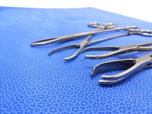 Closeup Image Medical Surgical Littlewood Tissue Forceps Selective Focus — Stock Photo, Image