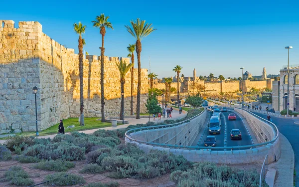 Las murallas de Jerusalén — Foto de Stock