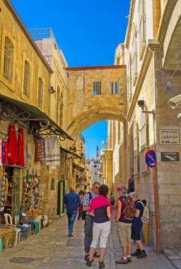 Tourists on Via Dolorosa