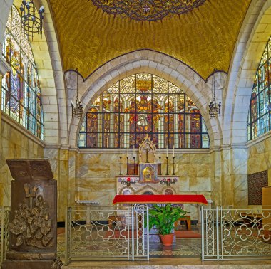 Interior of Church of the Flagellation clipart