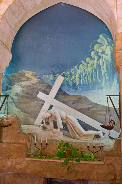 De kapel in de via Dolorosa-straat — Stockfoto