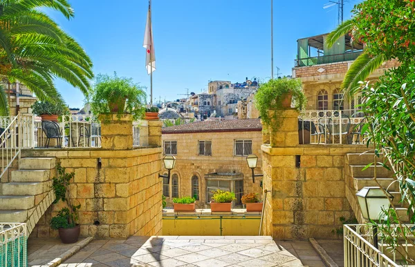As velhas mansões de Jerusalém — Fotografia de Stock