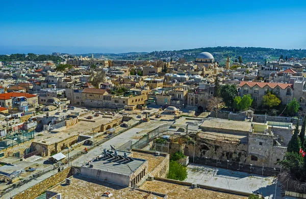 The aerial view on Jerusalem — Stockfoto