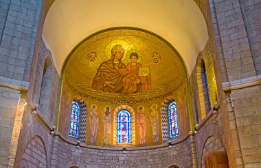 The Interior of the church of Dormition Abbey