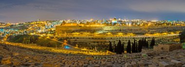 Işıklı Jerusalem panorama