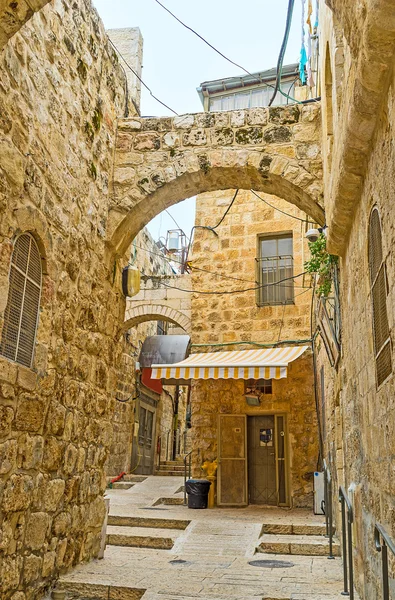 Das Labyrinth der Straßen von jerusalem — Stockfoto