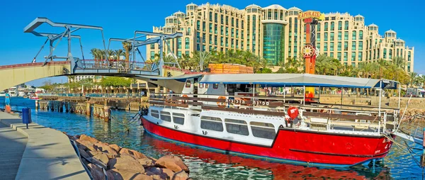 The pleasure boat in Marina — Stock Photo, Image