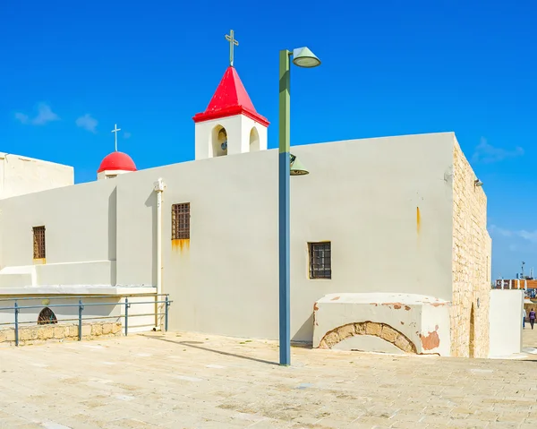 The white church in Acre — Zdjęcie stockowe