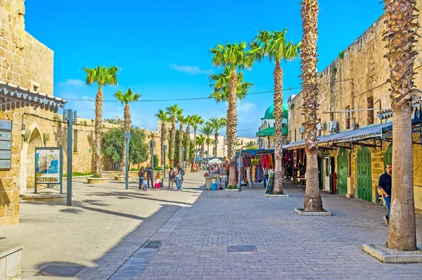 The medieval street of old Akko — Stock Photo, Image