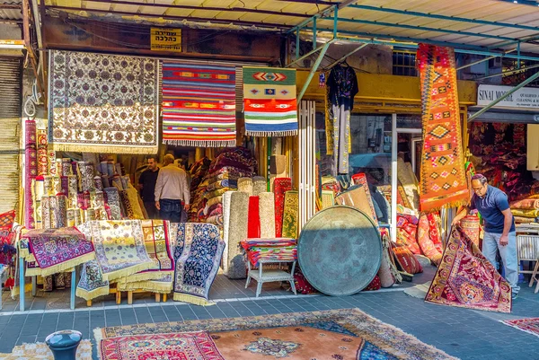 De deken winkel in Jaffa — Stockfoto