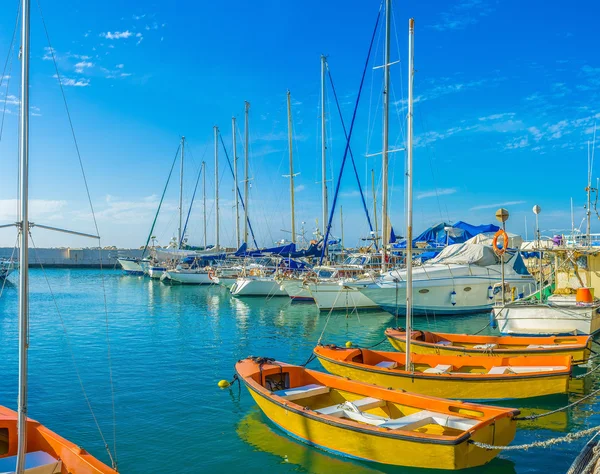The sailing yachts in Jaffa — Stock Photo, Image