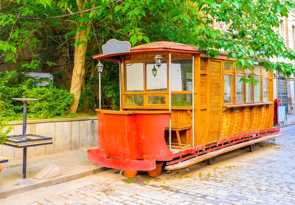 Kırmızı tramvay barı — Stok fotoğraf