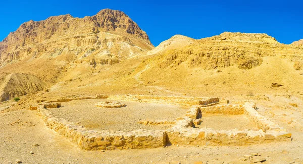 El sitio arqueológico en el desierto de Judea — Foto de Stock