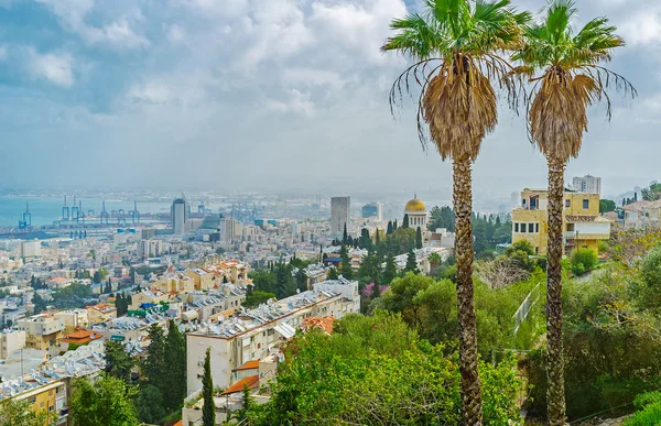 Mračna nad Haifa — Stock fotografie